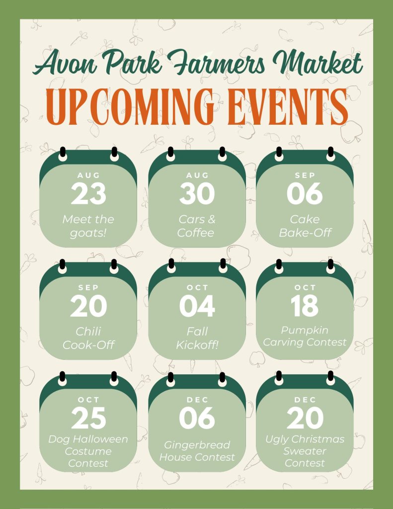 AP Farmers Market Upcoming Events Fall 2025-visit-sebring-fl