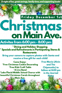 Christmas on Main Ave Event Flyer 2017