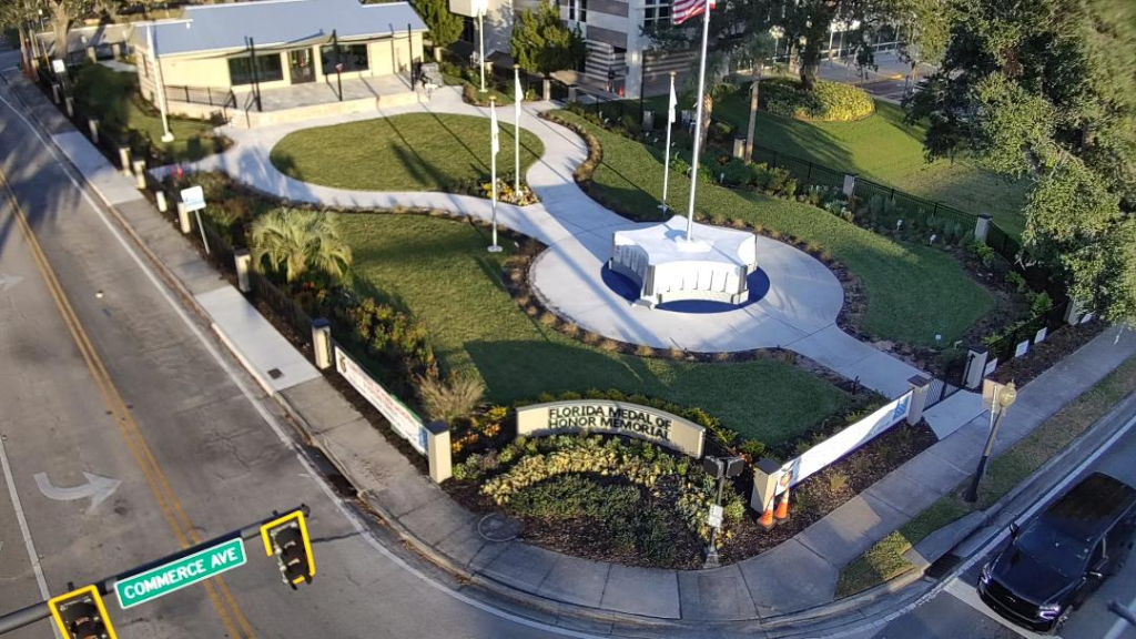 Airel perspective of Florida Medal of honor Memorial property