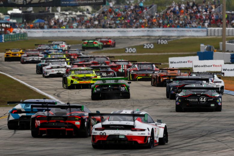 Racecars at Sebring International Raceway