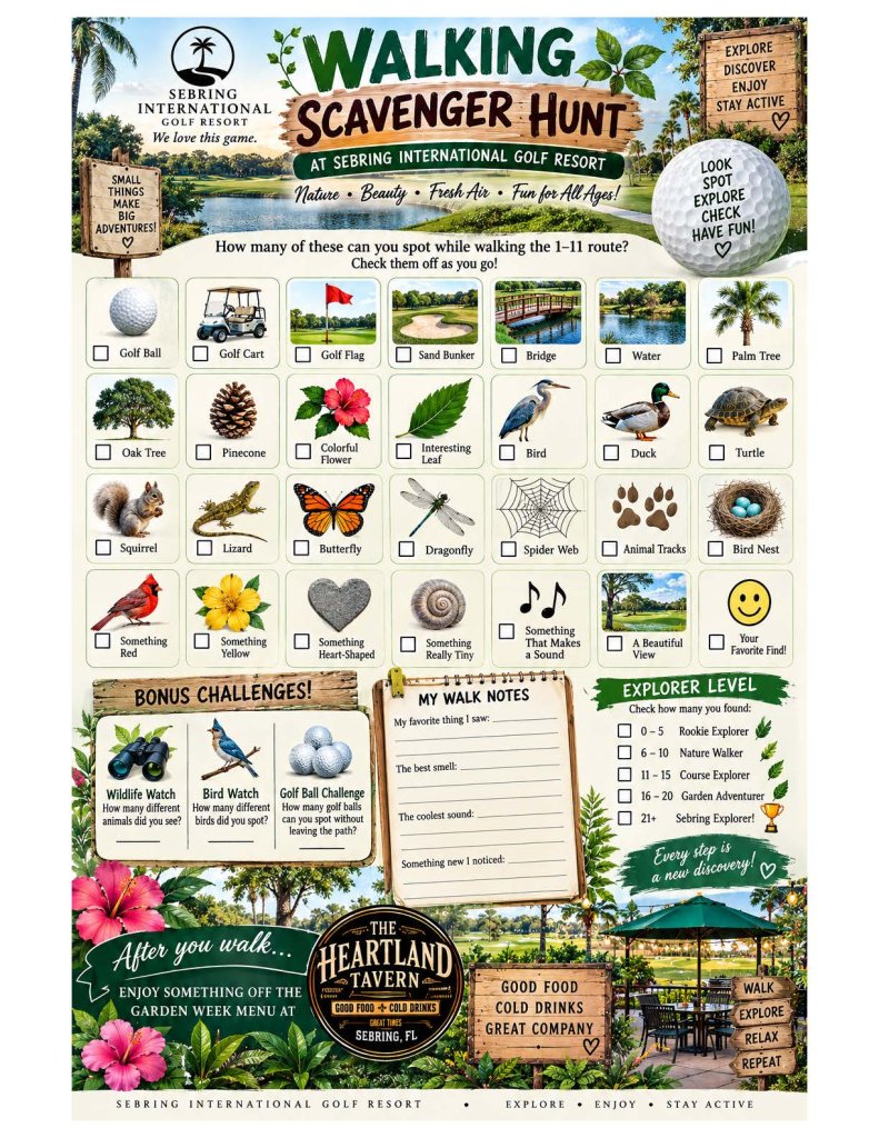 Sebring International Golf Resort Scavenger Hunt Letter Size-visit-sebring-fl Sebring International Golf Resort Scavenger Hunt Letter Size-visit-sebring-fl