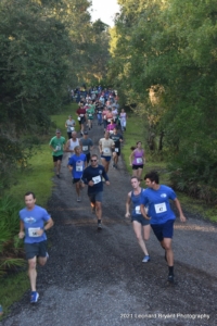 People running on trail