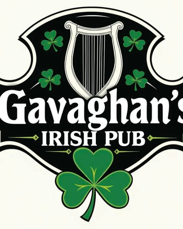 gavaghans 1-visit-sebring-fl Gavaghan’s Irish Pub logo featuring a harp and green shamrocks.